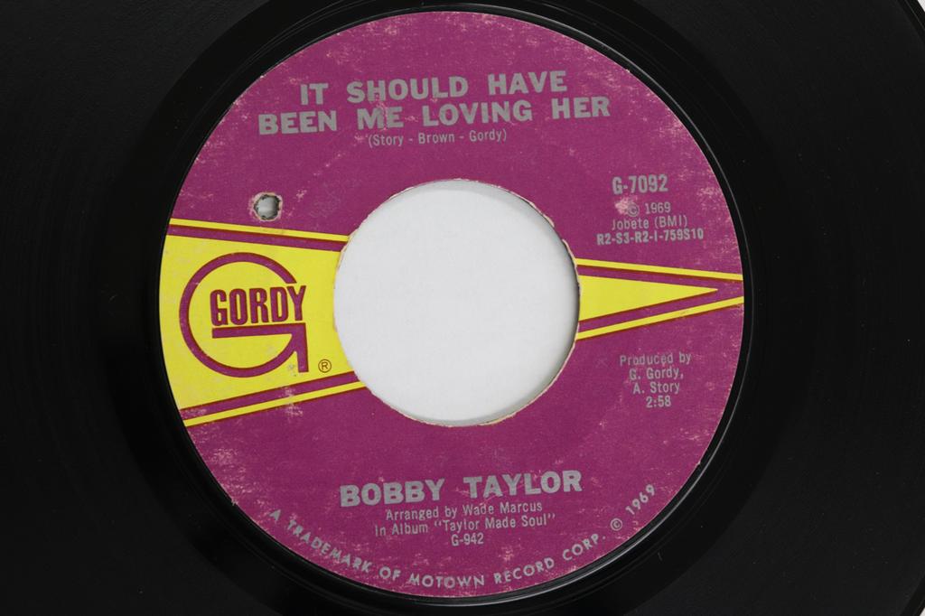 7inch Record BOBBY TAYLOR - It Should Have Been Me Loving Her / G7092 GORDY 1969 US Soul/Funk Used