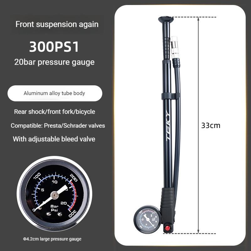 OFFBONDAGE Portable Bicycle Pump 300PSI Bike Air Pump Portable Tire Inflator MTB Road Bike Pump with Gauge Schrader Presta Valve