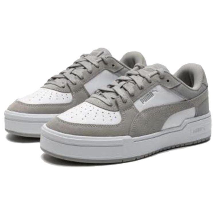 Puma Ca Pro Tênis Confortáveis Duráveis de Cano Baixo Tênis Unissex Cinza Branco 393277-01
