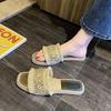 Fashion 2025 Summer Women Slippers Anti-Slip Home Slippers Lightweight Shoes Women Indoor Linen Slippers Soft Shoes Ethnic Style Sandals