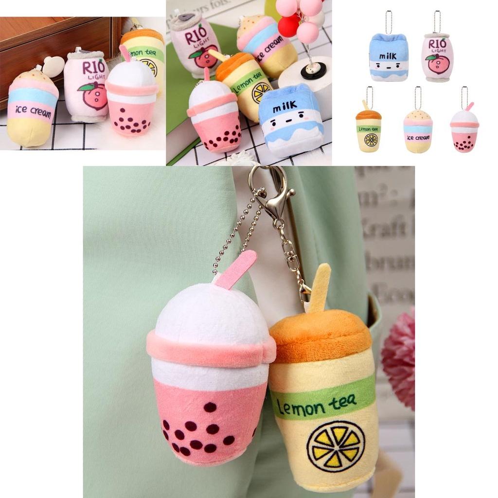 Adorable Fruit Bubble Tea Stuffed Plush Pendant Doll Xmas Gift