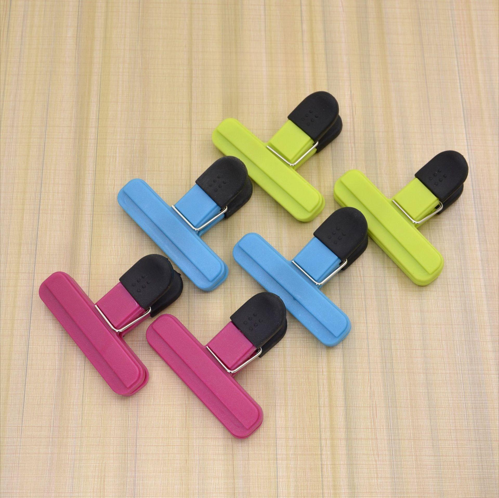

6pcs Silicone Food Bag Clips - Heavy Duty Sealers for Snacks, Coffee, etc., Assorted Colors, Kitchen Storage Essentials