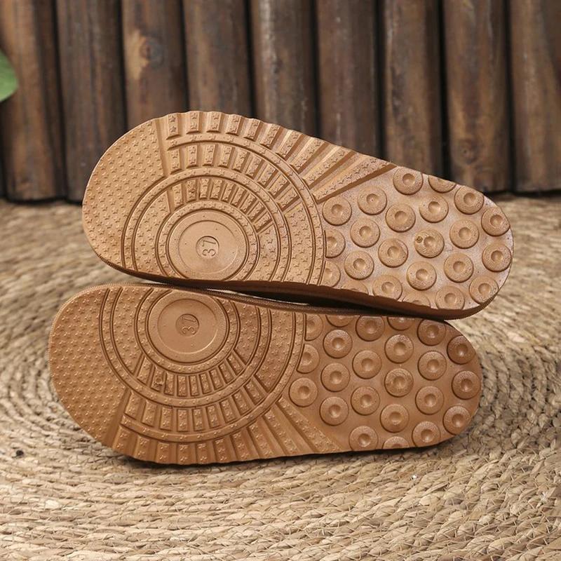 Classic Suede Non Slip Snow Boots Women Winter Soft Thick Bottom Cotton Ankle Boots Warm Plush Embroidery Decoration Shoes