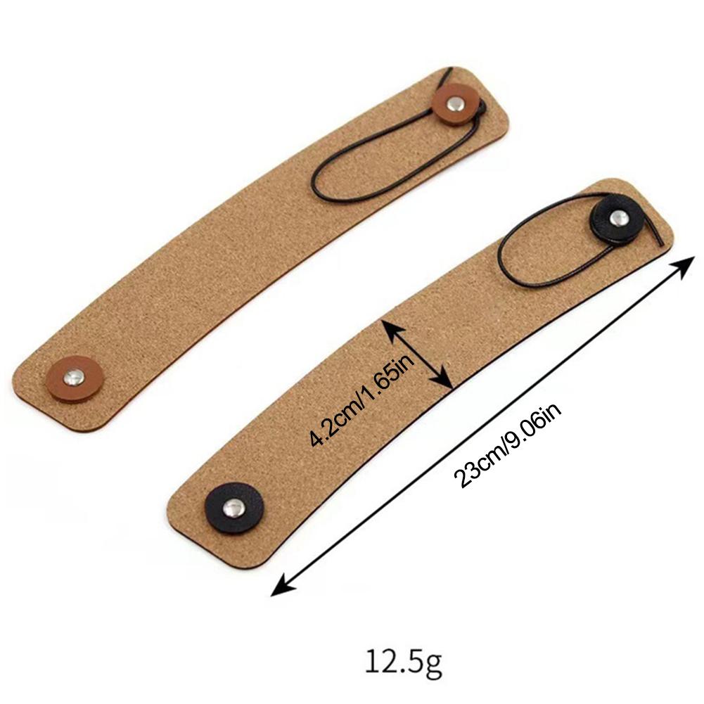 Cork PU Leather Coffee Cup Sleeve Hand Protector Cup Holder Adjustable Coffee Mug Sleeve for Coffee Tea Hot Cold Beverage