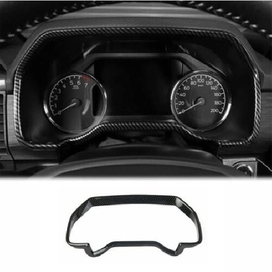 Interior Dashboard Meter Panel Frame Cover Trim for Ford F150 + Carbon Fiber