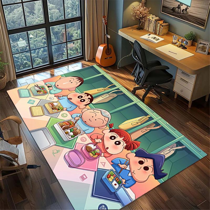 Crayon Shin-chan Gamer Bedroom Mat Large Area Non Slip Washable Rug Home Floor Decor