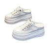 Inner Height Increase Heel Half Slippers Women's Shoes Muffin Cool Slippers New Mesh Thick-soled Bag Head Holder In the Autumn of 2025