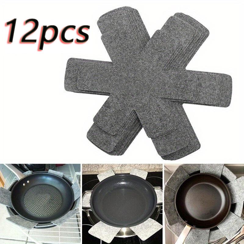 3-12Pcs Pot and Pan Protectors Pot Dividers Pad Non-woven 3 Sizes Pans Separator Pads for Protecting Separators Pads Cookware