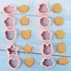 10Pcs Plastic Cartoon Pattern Cookie Cutter Biscuit Molds Cookie Decorating Tool