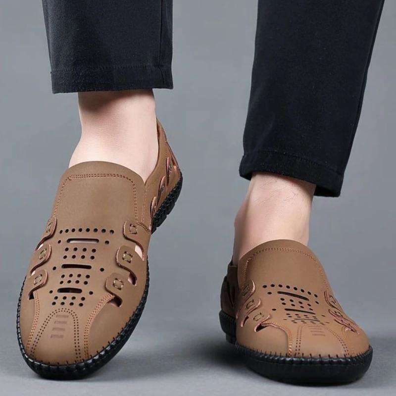 Ultralight Male Shoe Hole Shoes Outdoor Trekking Hiking Original Non-slip Wholesale Number 41 Daily Use Trend 2025 Men's Sandal