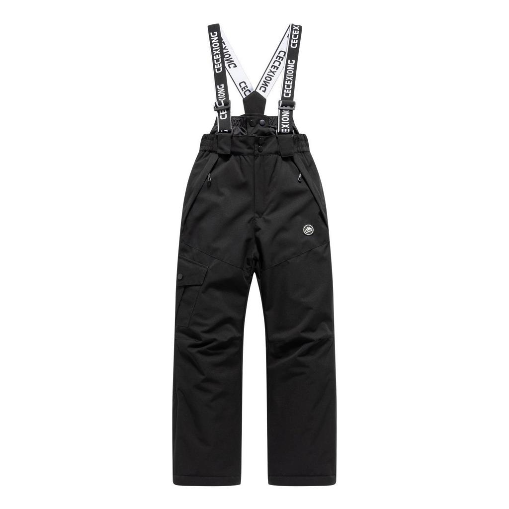 Kids' Waterproof & Windproof Ski Pants with Straps - Thickened, Warm Outdoor Gear for Boys & Girls