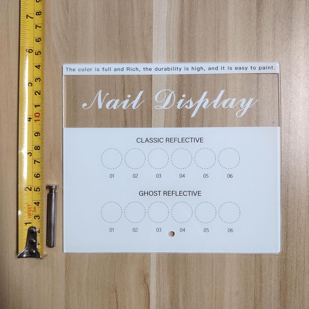 Japanese Nail Art Display Board: Three-Color Gel Polish Chart Book & Stand