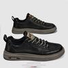 2025 Autumn and Winter New Men's Shoes Leather Breathable Casual Shoes Korean Version Fashion Trendy Shoes Men's Low-top Thick Baseplate Shoes