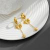 Ladies' Stylish Bow & Heart Tassel Pendant Necklace and Earrings Set