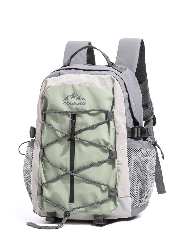 Schoolbag taro purple fog ash series niche nylon mountaineering backpack college student couple outdoor outing camping backpack