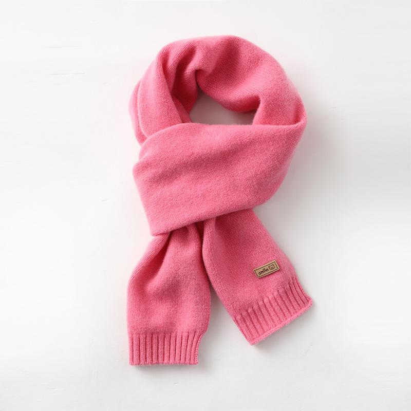 Dziecięcy szalik z dzianiny 100% wełny, uniwersalny komin w stylu koreańskim dla chłopców i dziewcząt, idealny na jesień/zimę.
