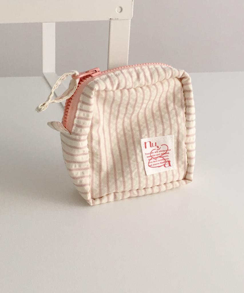 Nuaname Peach Basket Stripe Pouch