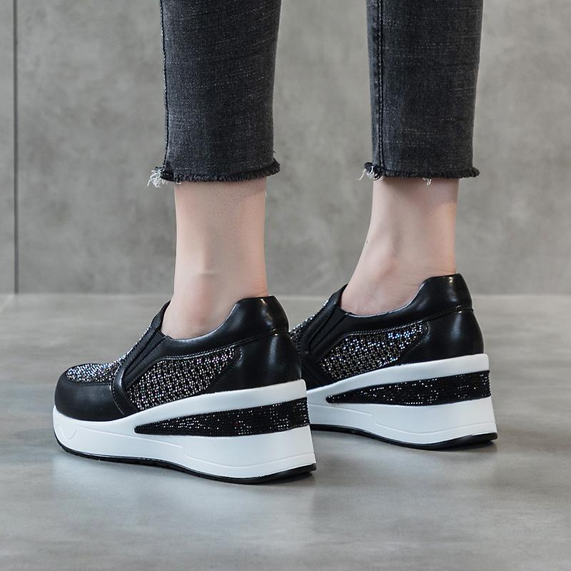 Trade shallow casual shoes women's spring new loafers shallow thick-soled casual single shoes lightweight travel shoes