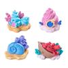 6pcs/set Cartoon Conch House Shelter Simulation Resin Conch Landscaping Lifelike Octopus Shell Figurines Aquarium