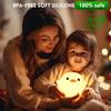 Cute Capybara Night Light Dimmable Rechargeable Touch Pat Lamp Soft Silicone Nursery Nightlight for Kids Room Bedroom Bedside Home Decor Gift