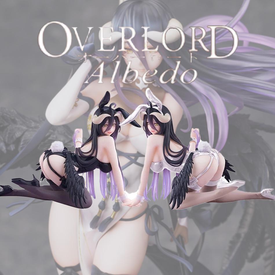 Overlord Albedo Bunny Girl Anime Figure Sexy Swimsuit Action Collectible Model Doll Noodle Stopper Adult Gift Toy