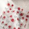 Gold Leaf White Flower Bouquet Floral Petal Tulip Bloom Charming Retro Metal Self Adhesive 5D Nail Art Sticker Manicure Decals