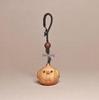Golden Sandalwood Zodiac Animal Carving Keychain - Solid Wood Cultural Craft