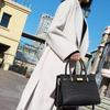 Women's 2026 Black Crocodile Pattern Commute Bag - Large Capacity, Single Shoulder, Handheld, Crossbody.