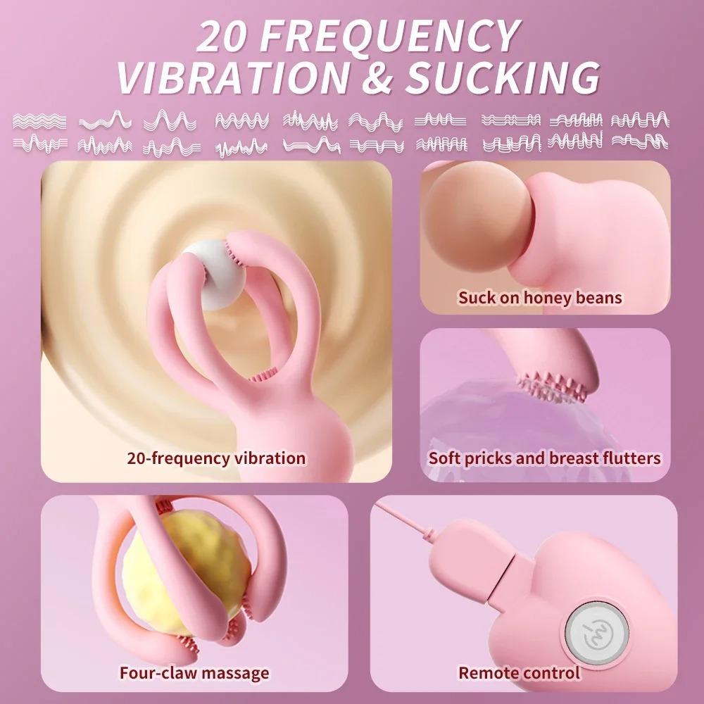 Breast Massage Nipple Clamp Nipple Vibrator for Women Enhancer Nipple Sucking Stimulator Sex Toys Couples Female Adult Toys