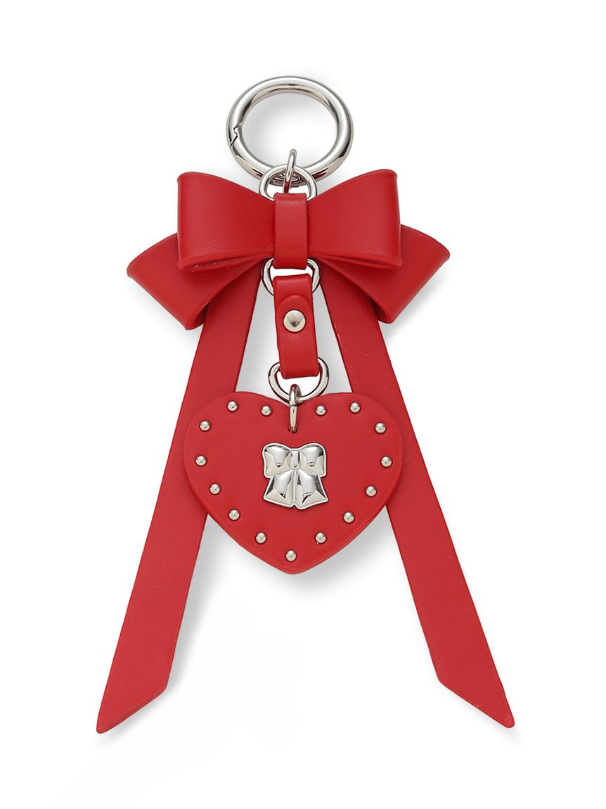 Furfur Ribbon Crimp Bag Charm RWGG255516 Red Free Size Women s