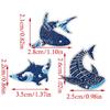 Elegant Marine Creature Enamel Brooch Cartoon Dolphin Manta Ray Alloy Lapel Pin Jewelry Gift For Adults Kids