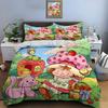 Cartoon E-Emily Erdbeer Friends Bedding Set Pillowcases Strawberry Sweetheart Duvet Cover Boys Girls Children Luxury Gifts
