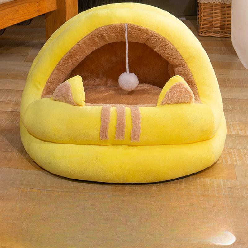 Dog Kennel Autumn and Winter Comfortable Thickened Warm Yurt Pet Kennel Deep Sleep Cat Mat Kennel Universal for Cats and Dogs