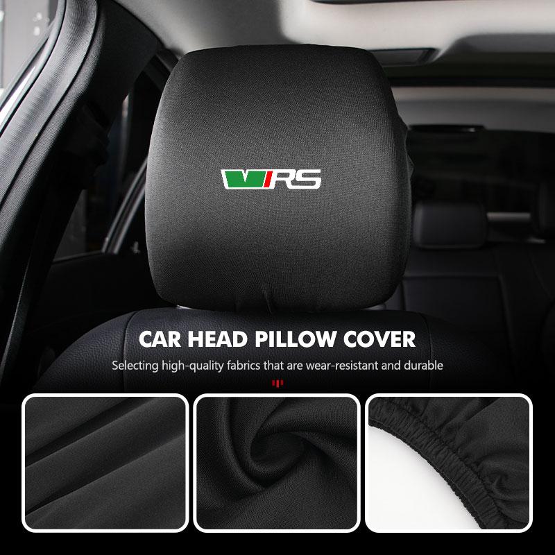Car Seat Headrest Neck Pillow Cover Anti-Dirty Protective Cover For Skoda Octavia 2 3 Rapid Kodiaq Karoq Fabia Kamiq Superb MK3
