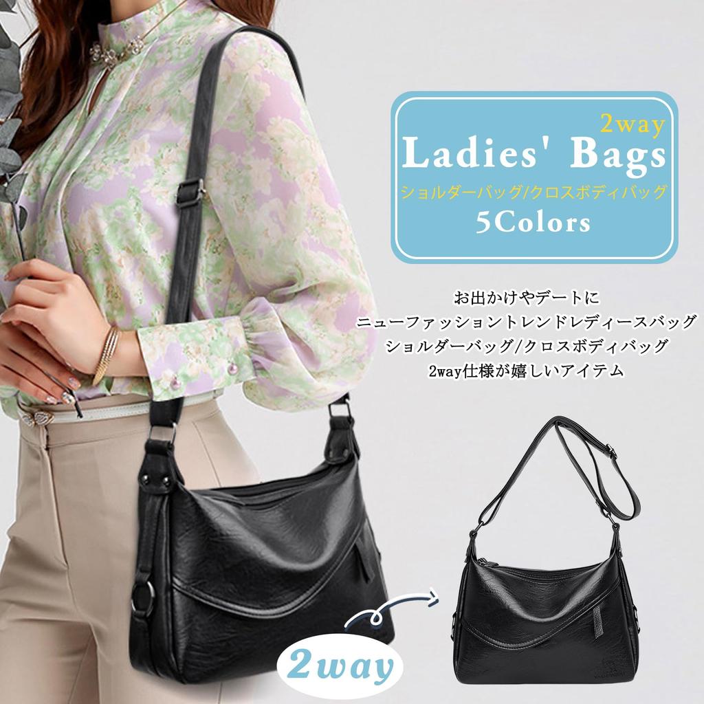 NICOLE & DORIS Damen Große Umhängetasche, Pochette, Crossbody-Tasche, Großes Fassungsvermögen, Mehrere Taschen, Fächer, Kunstleder, Wasserdicht,