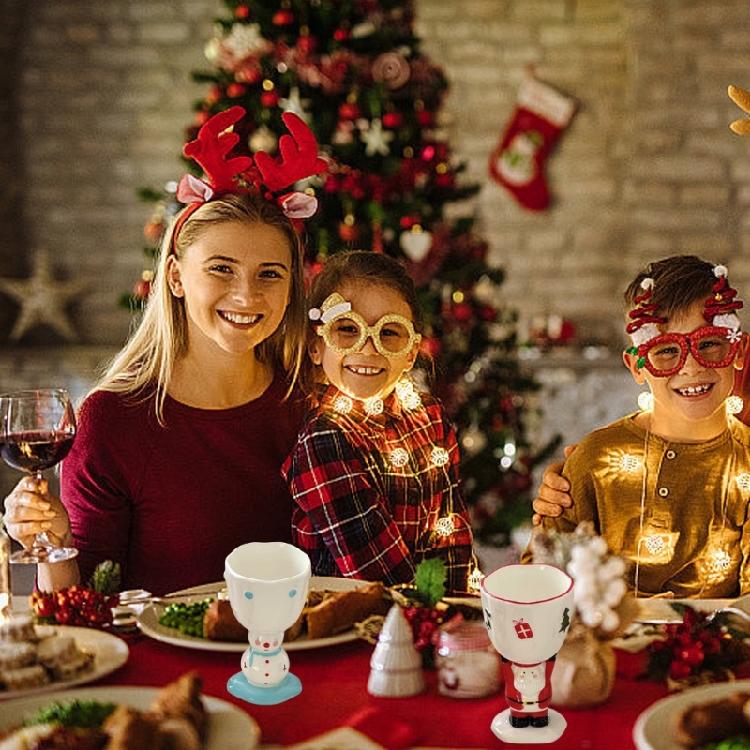 Christmas Themed Snowman Mugs Holiday Ceramic Santa Snowman Mugs Christmas Beverage Cups for Gifting