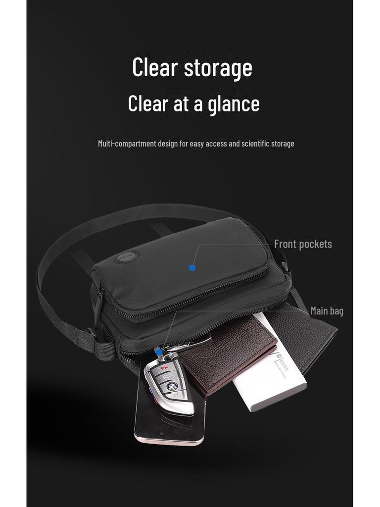 2024 Funktionelle Messenger Bag für Herren - Trendy, einfarbig, leicht, lässige Umhängetasche für den Weg zur Arbeit