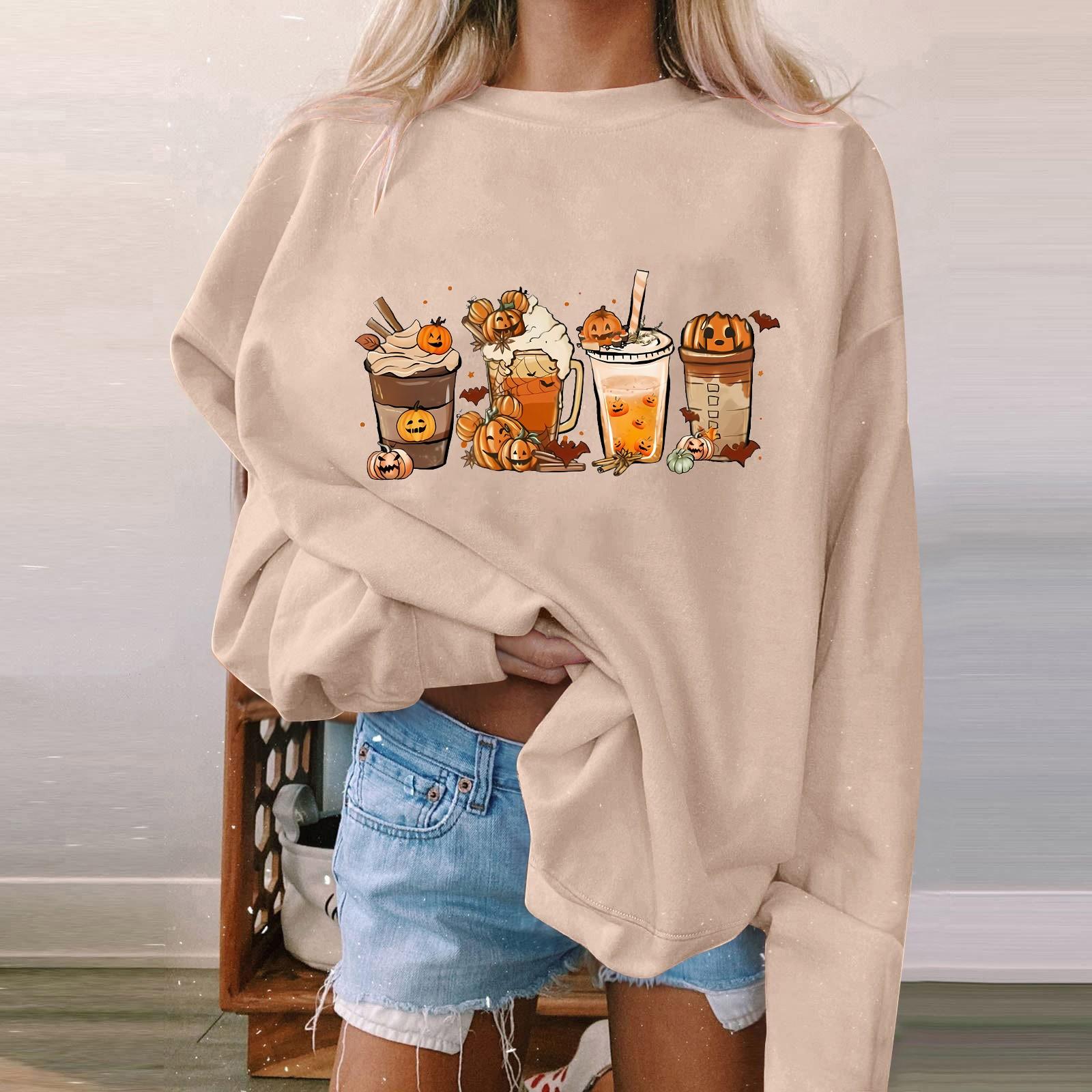 Женский пуловер с принтом Хэллоуина — фото 11