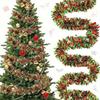Christmas Ornaments Garland Multicolored Metallic Garland Glitter Leaf Garland Hanging Decoration for Christmas Tree Decoration