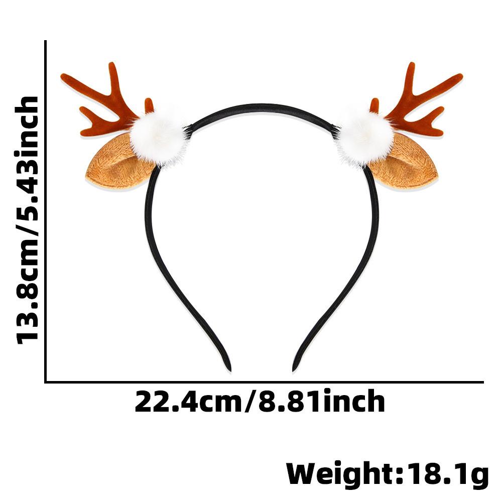 Stylish Christmas Antler Headband With Cute Bells And Colorful Bow For Celebrations Festive