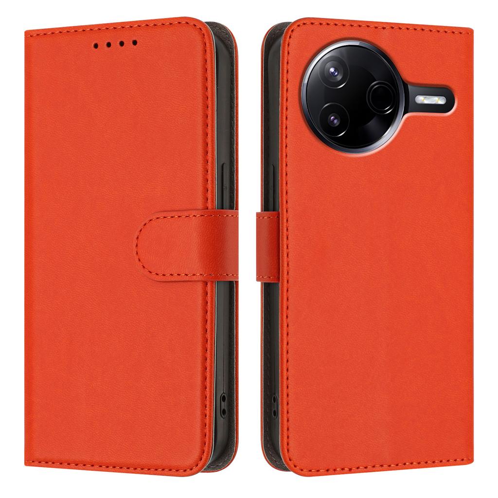 For Xiaomi Poco F7 Ultra 5G/Xiaomi Redmi K80 5G/Xiaomi Redmi K80 Pro 5G/Xiaomi Poco F7 Pro 5G Leather Case Solid Color Phone Cover with Wallet