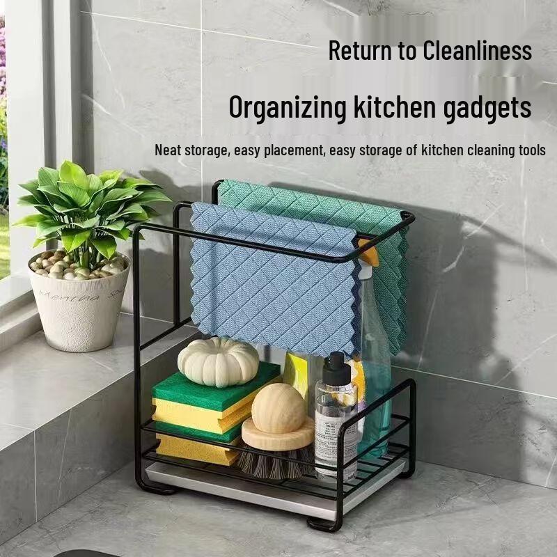 Kitchen Dishcloth Towel Drain Rack