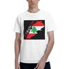 T-shirt da uomo con mappa bandiera Libano Taglie forti T-shirt da uomo Girocollo Cotone T-shirt Corte Estive Uomo