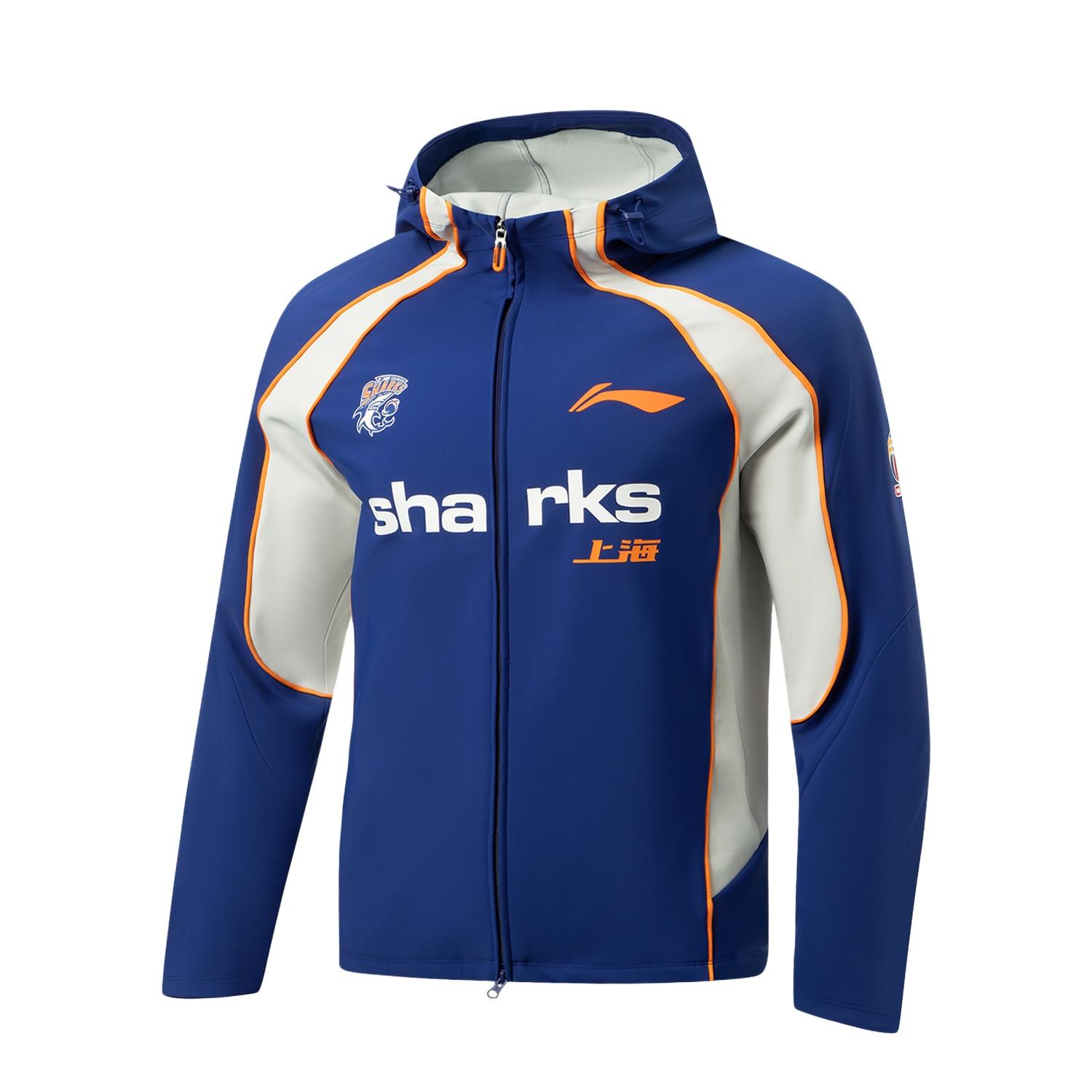 Li Ning Professional Basketball Collection Jackets Men s Dark Royal Blue Hooded Thickened Other AWDVM29-1 XXL