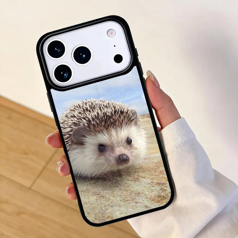 Animal Hedgehog cute Mobile Phone Case for IPhone 17 AIR 16pro Max 15 14 13 12 11 Bumper Cover