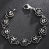 16 mm breites rundes Tigerkopf-Kettenarmband für Herren, Edelstahl, Herren-Charm-Armbänder, Schmuck
