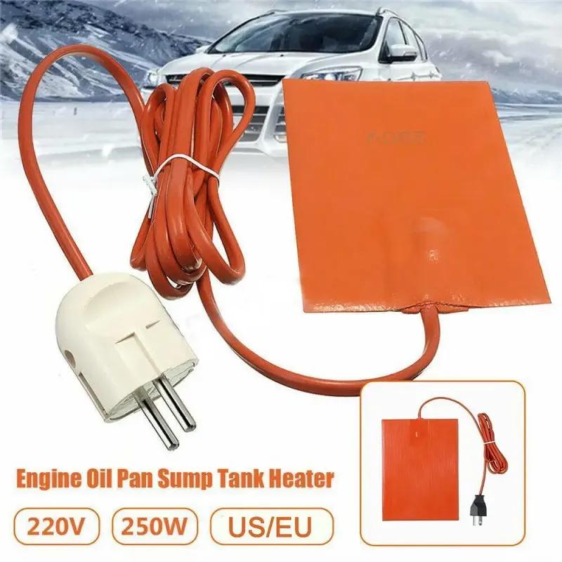 

250W 110V/220V Car Engine Quick Silicone Heater Pad Oil Tank Heating Mat keeping Warming Accessories Winter Heated Tool 9X13CM US plug