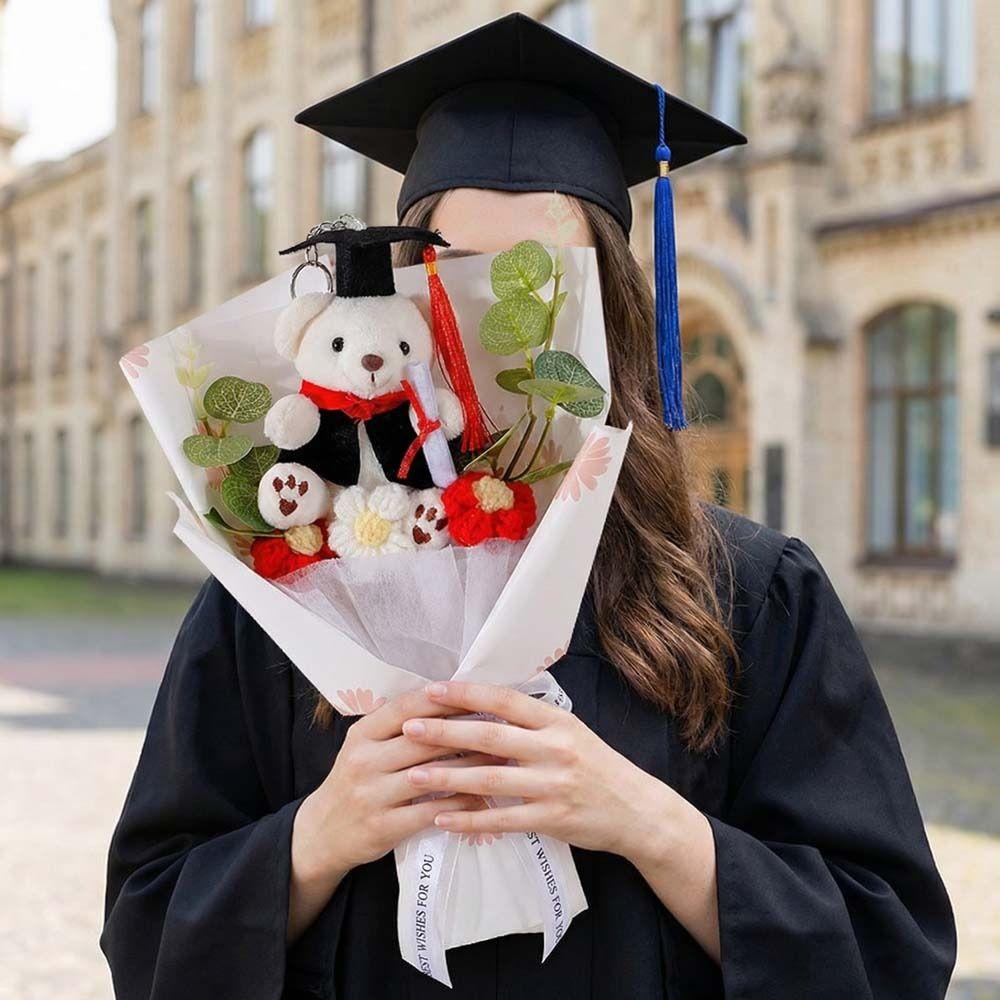 Stuffed Little Bear Doll Bouquet Cartoon Simulated Bear Doll Bouquet  Graduation Gifts