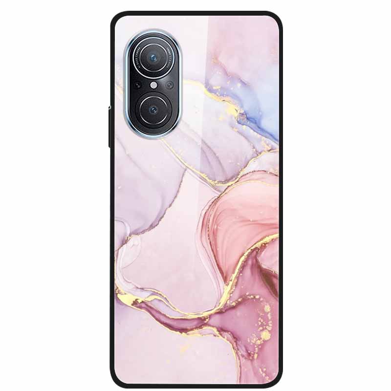 For Huawei Nova 9 10 Case Marble Tempered Glass Cover Hard Back Case For Huawei Nova9 10 SE Capa Nova10 Shockproof Funda Coque