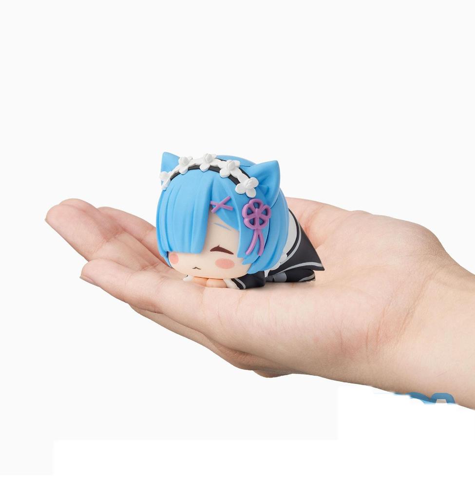 Figurină Anime Rem 4CM Re Zero kara Hajimeru Isekai Seikatsu Figurină Hikkake Pisicuță Jucărie Anime Drăguță Cadou Colecție Decorațiune PVC